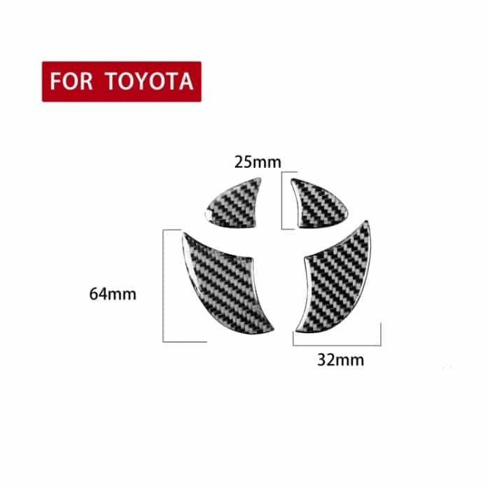4 teile / satz Kohlefaser Auto Heckklappe Logo Dekorativer Aufkleber für Toyota 4runner 2010-2020 – Bild 2