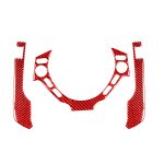 3 Teile/satz Carbon Faser Auto Armaturenbrett Lenkrad Tasten Dekorative Aufkleber für Nissan GTR R35 2008-2016, links und Rechts Fahren Universal, Dashboard Steering Wheel Buttons