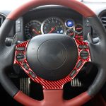 3 Teile/satz Carbon Faser Auto Armaturenbrett Lenkrad Tasten Dekorative Aufkleber für Nissan GTR R35 2008-2016, links und Rechts Fahren Universal, Dashboard Steering Wheel Buttons – Bild 5