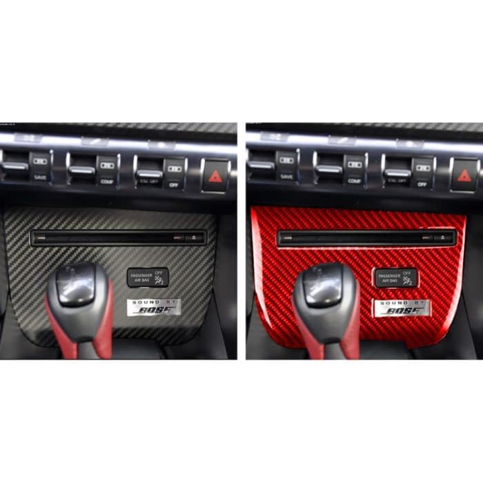 Dekorativer Aufkleber für Auto-CD-Player-Konsole aus Kohlefaser, A-Version, für Nissan GTR R35 2008–2016, Linksfahrt, CD Player Console A Version – Bild 6