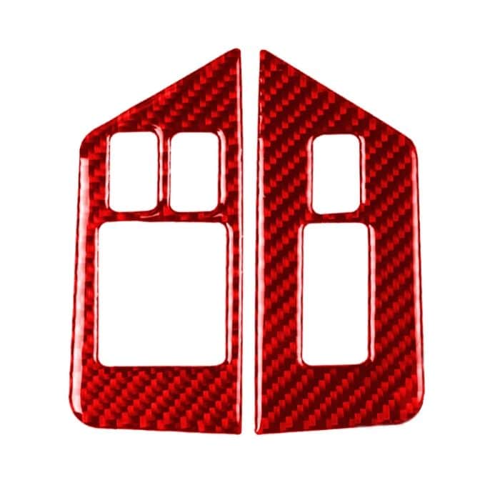 2 Teile/satz Carbon Faser Auto Fensterheber Defogger Taste Dekorative Aufkleber für Nissan GTR R35 2008-2016, links Fahren, Window Lift Defogger Button, Left Driving – Bild 1