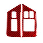 2 Teile/satz Carbon Faser Auto Fensterheber Defogger Taste Dekorative Aufkleber für Nissan GTR R35 2008-2016, rechts Fahren, Window Lift Defogger Button, Right Driving