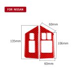 2 Teile/satz Carbon Faser Auto Fensterheber Defogger Taste Dekorative Aufkleber für Nissan GTR R35 2008-2016, rechts Fahren, Window Lift Defogger Button, Right Driving – Bild 2