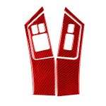 4 Teile/satz Carbon Faser Auto Fensterheber Tasten Panel Aufkleber für Nissan GTR R35 2008-2016, links Fahren, Window Lift Buttons Panel , Left Driving