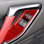 4 Teile/satz Carbon Faser Auto Fensterheber Tasten Panel Aufkleber für Nissan GTR R35 2008-2016, links Fahren, Window Lift Buttons Panel , Left Driving – Bild 5