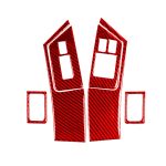 6 Teile/satz Carbon Faser Auto Fenster Lift Taste Türschloss Dekorative Aufkleber für Nissan GTR R35 2008-2016, rechts Fahren, Window Lift Button Door Lock, Right Driving