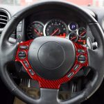 Carbon-Faser-Auto-Lenkrad-Tasten, dekorativer Aufkleber für Nissan GTR R35 2008–2016, links und rechts fahrend, universell, Steering Wheel Buttons – Bild 5