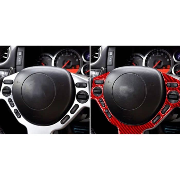 Carbon-Faser-Auto-Lenkrad-Tasten, dekorativer Aufkleber für Nissan GTR R35 2008–2016, links und rechts fahrend, universell, Steering Wheel Buttons – Bild 6