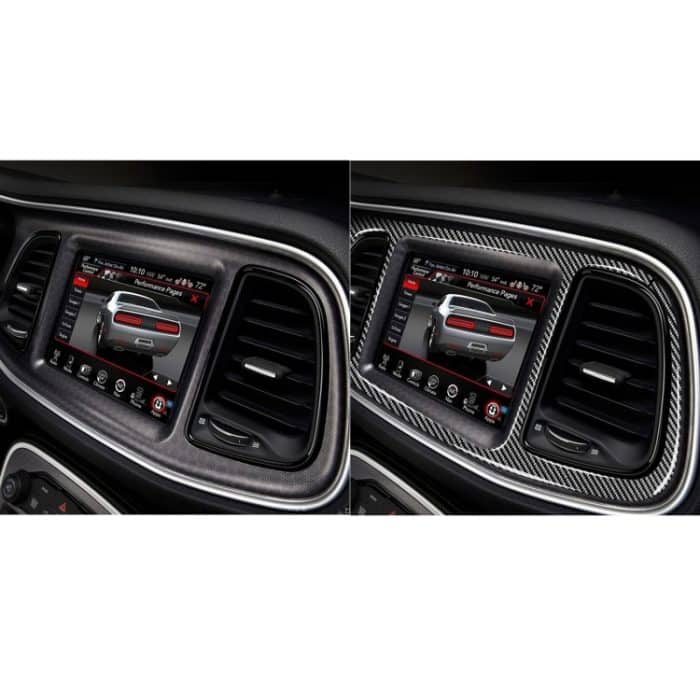 Carbon Fibre Car Central Control Instrument Großflächiger dekorativer Aufkleber für Dodge Challenger 2015 bis jetzt, Links fahren – Bild 6