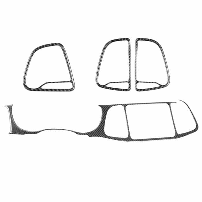 CRP7416.jpg 4 PCS / Set Kohlefaser Auto Zentralsteuerung Instrumentensatz Dekorativer Aufkleber für Dodge Challenger 2015 bis jetzt, Links fahren – Bild 1