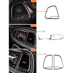 4 PCS / Set Kohlefaser Auto Zentralsteuerung Instrumentensatz Dekorativer Aufkleber für Dodge Challenger 2015 bis jetzt, Links fahren – Bild 7