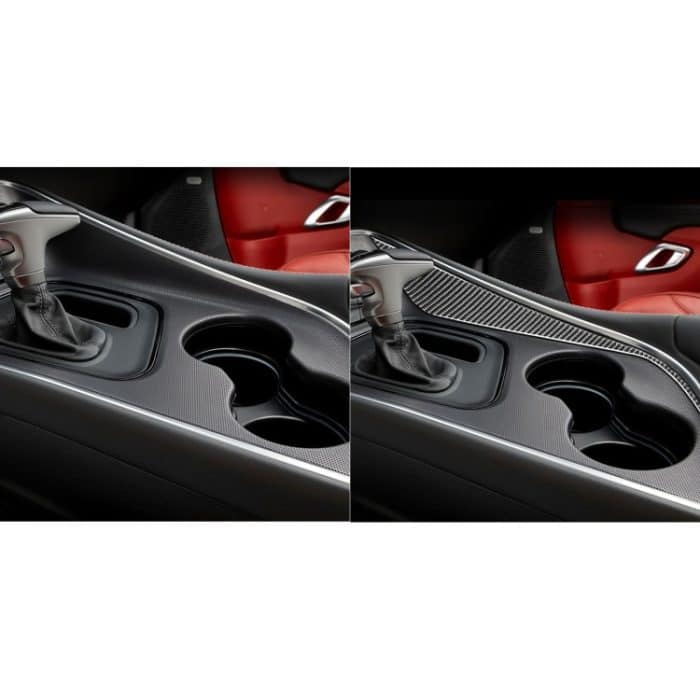 Carbon Fiber Car Central Control Gear Seite dekorative Aufkleber für Dodge Challenger 2015 bis jetzt, links fahren – Bild 6