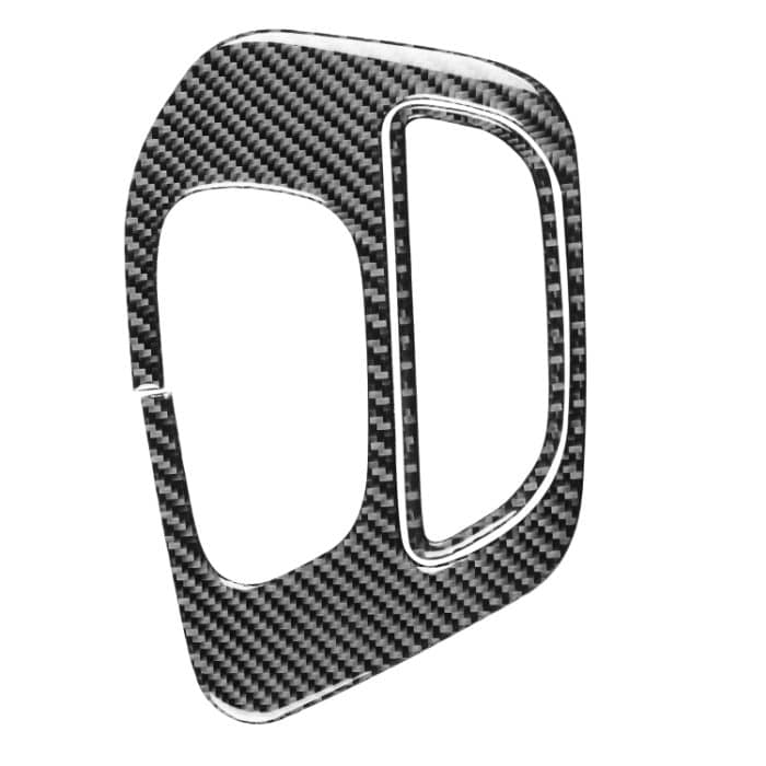 2 PCS / Set Kohlefaser Auto Getriebe Aufbewahrungsbox dekorative Aufkleber für Dodge Challenger 2015 bis jetzt, links fahren – Bild 1