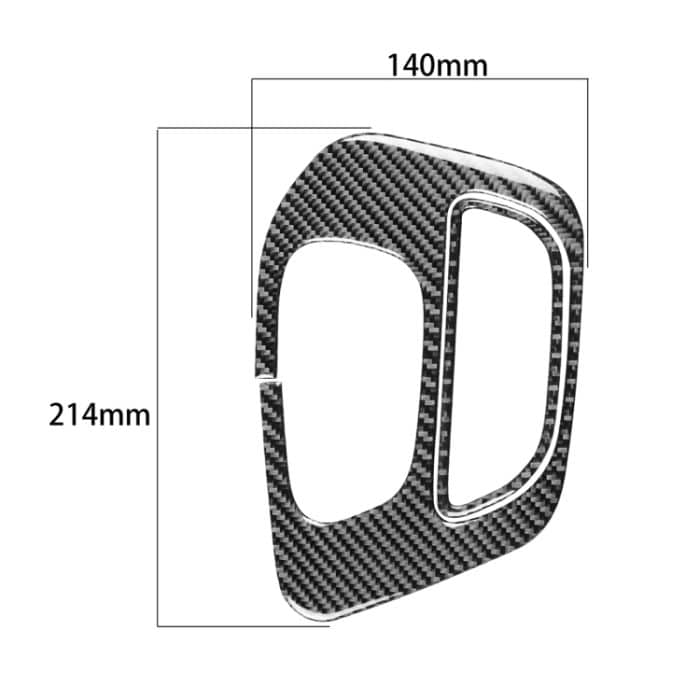 2 PCS / Set Kohlefaser Auto Getriebe Aufbewahrungsbox dekorative Aufkleber für Dodge Challenger 2015 bis jetzt, links fahren – Bild 2