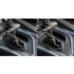 2 PCS / Set Kohlefaser Auto Getriebe Aufbewahrungsbox dekorative Aufkleber für Dodge Challenger 2015 bis jetzt, links fahren – Bild 6