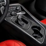 3 PCS / Set Carbon Fibre Car Central Control Gear Dekorativer Aufkleber für Dodge Challenger 2015 bis jetzt, Links fahren – Bild 6