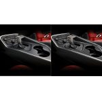 3 PCS / Set Carbon Fibre Car Central Control Gear Dekorativer Aufkleber für Dodge Challenger 2015 bis jetzt, Links fahren – Bild 7