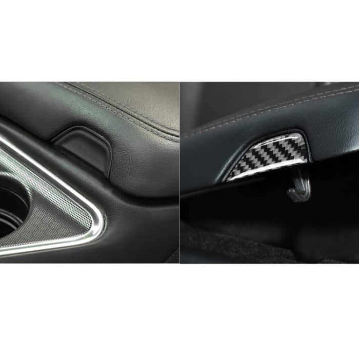 Carbon Faser Auto Central Control Armlehne Aufbewahrungsknopf Dekorativer Aufkleber für Dodge Challenger 2015 bis jetzt, Links fahren – Bild 7