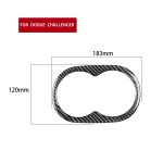 Carbon Fiber Auto hinten Handlauf Cup Holder dekorative Aufkleber für Dodge Challenger 2015 bis jetzt, links fahren – Bild 2