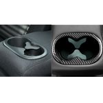 Carbon Fiber Auto hinten Handlauf Cup Holder dekorative Aufkleber für Dodge Challenger 2015 bis jetzt, links fahren – Bild 7