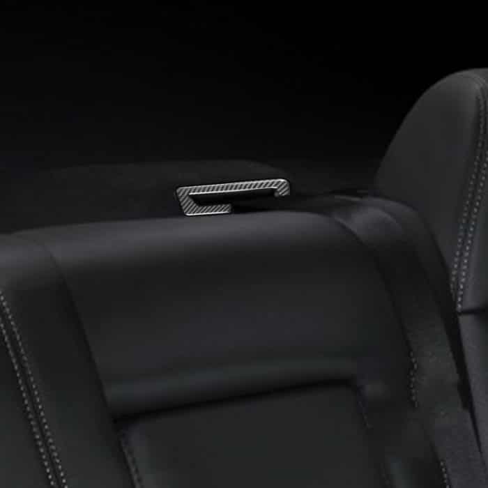 3 PCS / Set Carbonfaser Auto Sicherheitsgurt Panel dekorative Aufkleber für Dodge Challenger 2015 bis jetzt, links fahren – Bild 6
