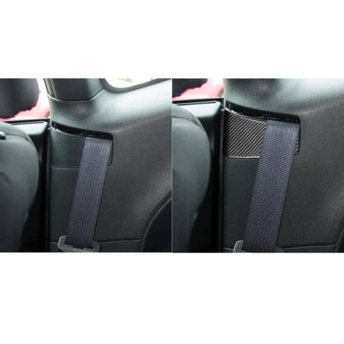 3 PCS / Set Carbonfaser Auto Sicherheitsgurt Panel dekorative Aufkleber für Dodge Challenger 2015 bis jetzt, links fahren – Bild 7