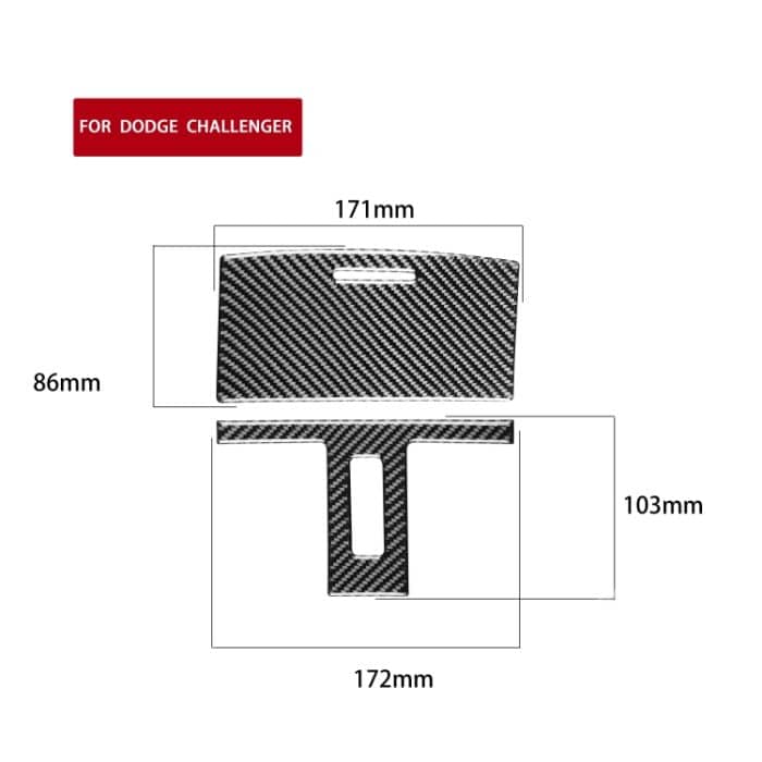 2 PCS / Set Kohlefaser Auto Leselampe Panel dekorative Aufkleber für Dodge Challenger 2015 bis jetzt, links fahren – Bild 2