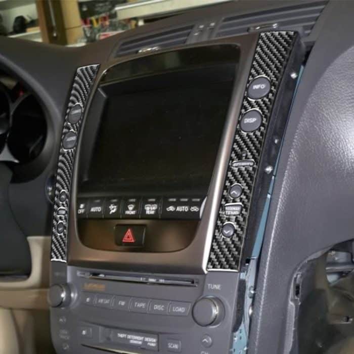 2 Stück / Set Carbon Fiber Car Central Control Panel Eine Version dekorativer Aufkleber für Lexus GS 2006-2011, linke und rechte Antrieb universell – Bild 5