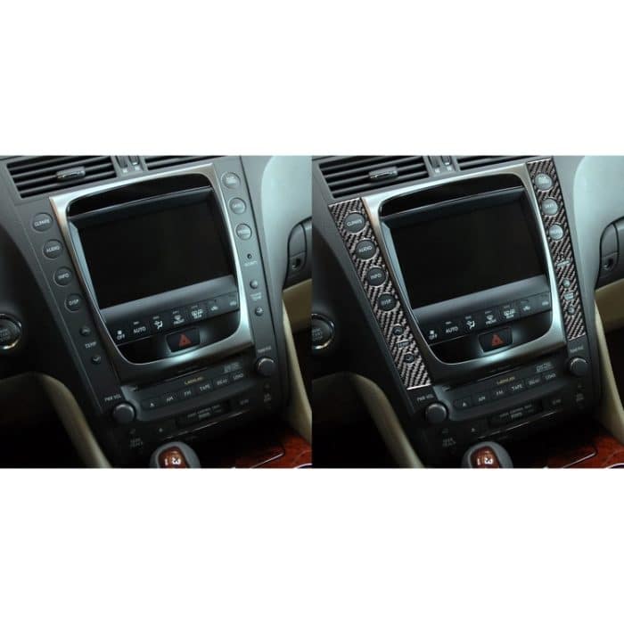 2 Stück / Set Carbon Fiber Car Central Control Panel B-Version Dekorativer Aufkleber für Lexus GS 2006-2011, linke und rechte Antrieb universell – Bild 6