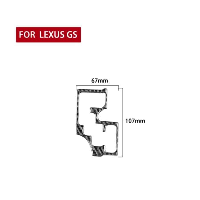 Kohlefaser-Auto-Gang-Panel Innenrahmen eine dekorative Aufkleber von Version für Lexus GS 2006-2011, rechts fahren – Bild 2