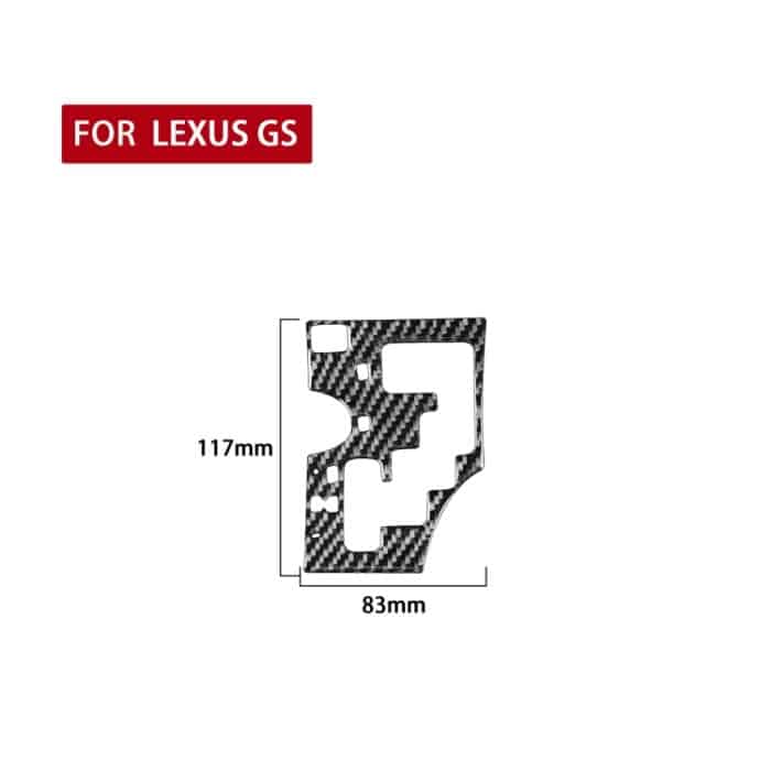 Kohlefaser-Auto-Gang-Panel B-Version dekorativer Aufkleber für Lexus GS 2006-2011, linke Fahrt – Bild 2