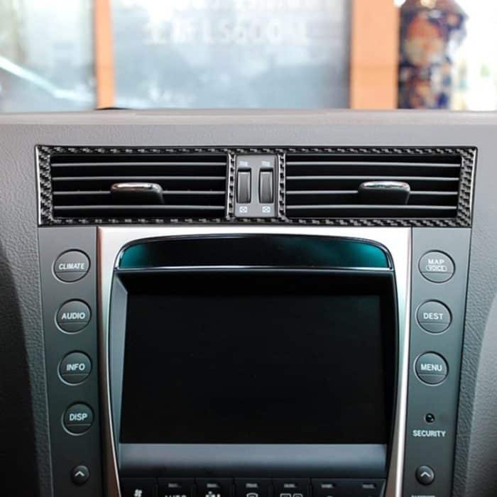Carbon Fiber Car Central Control Air Outlet Dekorative Aufkleber für Lexus GS 2006-2011, links und rechts Antrieb Universal – Bild 5
