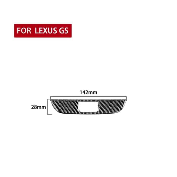 Kohlefaser-Auto-Doppelblitzpanel dekorativer Aufkleber für Lexus GS 2006-2011, linke und rechte Antrieb universell – Bild 2