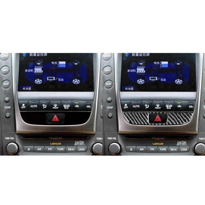 Kohlefaser-Auto-Doppelblitzpanel dekorativer Aufkleber für Lexus GS 2006-2011, linke und rechte Antrieb universell – Bild 6