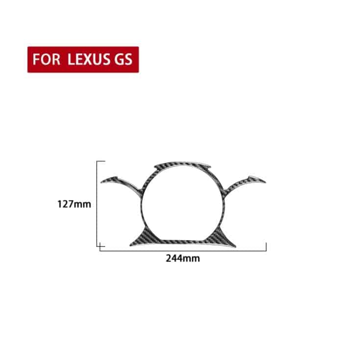 Kohlefaser-Automaß-Armaturenbrett-Zier-dekorativer Aufkleber für Lexus GS 2006-2011, linke und rechter Antrieb universell – Bild 2