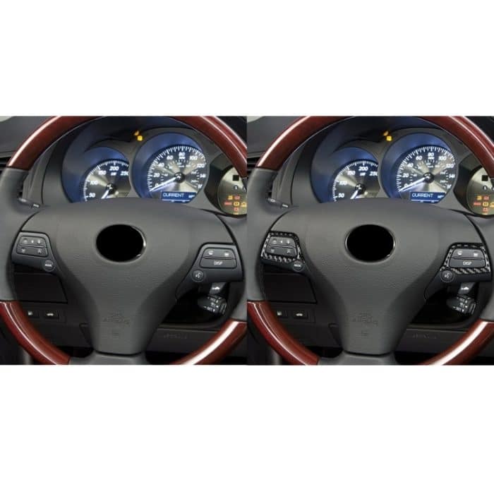 2 Stück / Set Kohlefaser-Auto-Lenkrad-Taste Eine Version dekorativer Aufkleber für Lexus GS 2006-2011, linke und rechter Antrieb universell – Bild 6