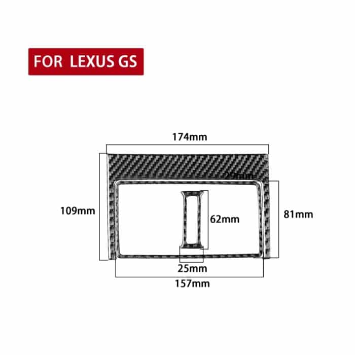 3 stücke / satz Kohlefaser hinterer Abgasentlüftung dekorativer Aufkleber für Lexus GS 2006-2011, linke und rechte Antrieb universell – Bild 2