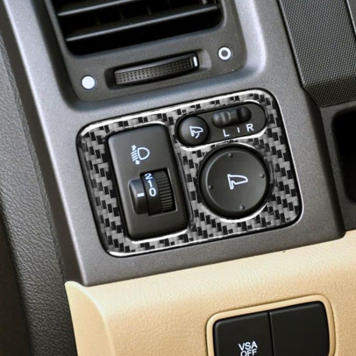Kohlefaser-Auto-Rückspiegel-Anpassungsschalter-Rahmen dekorativer Aufkleber für Honda CRV 2007-2011, linke Fahrt – Bild 5