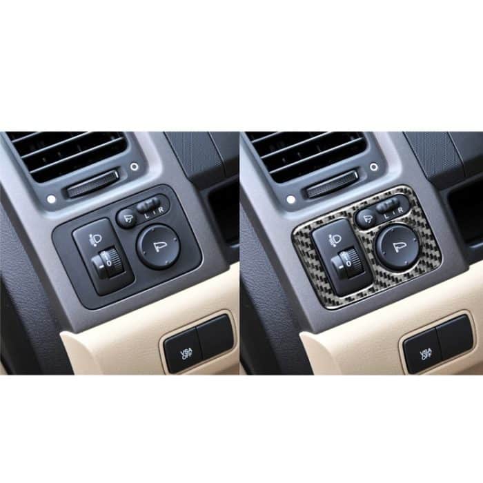 Kohlefaser-Auto-Rückspiegel-Anpassungsschalter-Rahmen dekorativer Aufkleber für Honda CRV 2007-2011, linke Fahrt – Bild 6