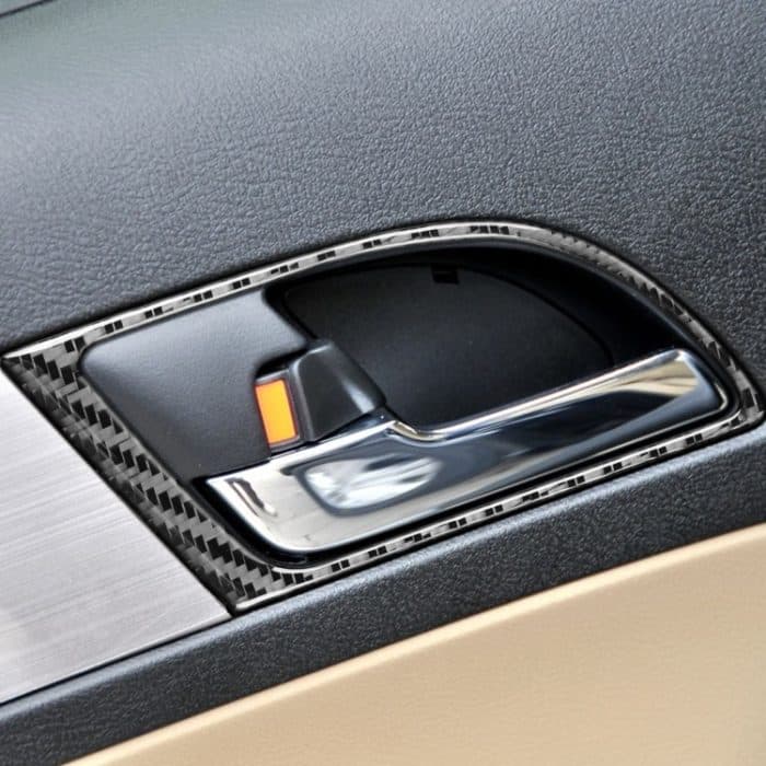 4 stücke / satz Kohlenstofffaserauto Innengriff Rahmen dekorativer Aufkleber für Honda CRV 2007-2011, links und rechts universell – Bild 5