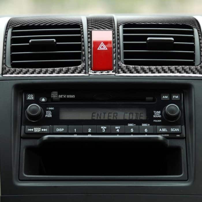 3 teile / satz Kohlefaserwagen Central Control Air Outlet Panel Dekorative Aufkleber für Honda CRV 2007-2011, links und rechts Antrieb universell – Bild 5