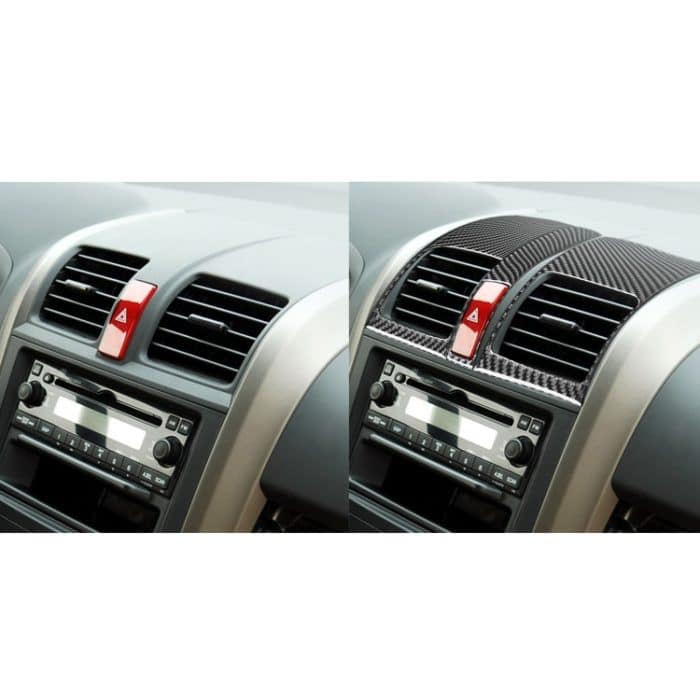 3 teile / satz Kohlefaserwagen Central Control Air Outlet Panel Dekorative Aufkleber für Honda CRV 2007-2011, links und rechts Antrieb universell – Bild 6