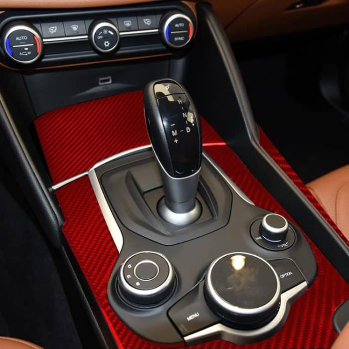 3 Teile/satz Carbon Faser Auto Getriebe Panel Dekorative Aufkleber für Alfa Romeo Giulia 2017-2019, Linke Fahrt, Gear Box Panel,Left Drive – Bild 5