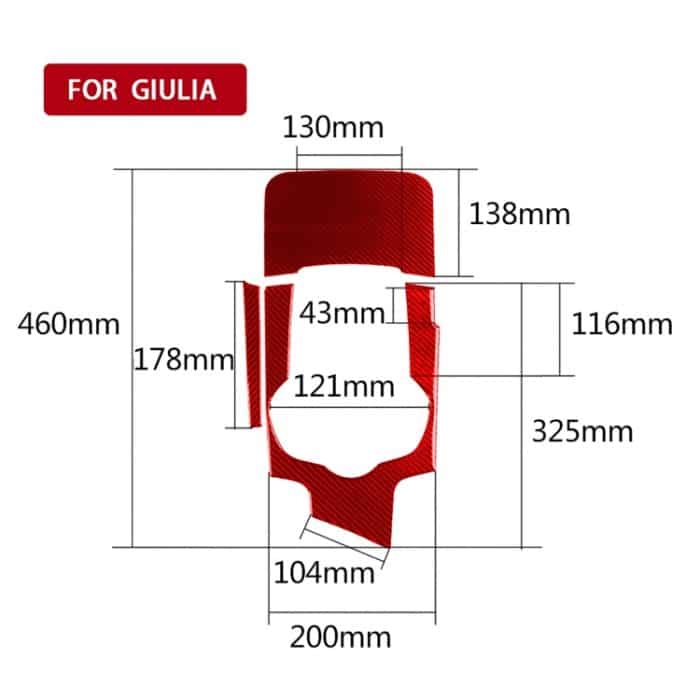 3 Teile/satz Kohlefaser Auto Getriebe Panel Dekorative Aufkleber für Alfa Romeo Giulia 2017-2019, Rechtsantrieb, Gear Box Panel,Right Drive – Bild 2