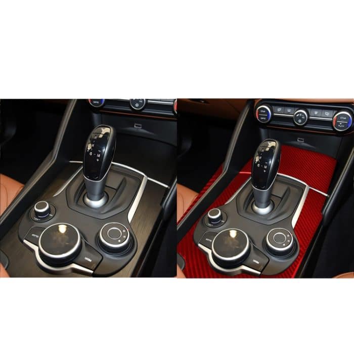 3 Teile/satz Kohlefaser Auto Getriebe Panel Dekorative Aufkleber für Alfa Romeo Giulia 2017-2019, Rechtsantrieb, Gear Box Panel,Right Drive – Bild 6