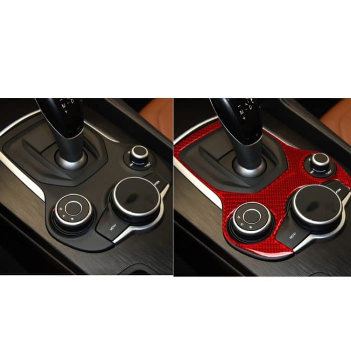 Dekorativer Aufkleber für Auto-Schalttafel aus Kohlefaser für Alfa Romeo Giulia 2017–2019, universell für Links- und Rechtsantrieb, Gear Panel – Bild 6