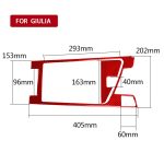 2 Teile/satz Carbon Faser Auto Armlehne Box Rahmen Dekorative Aufkleber für Alfa Romeo Giulia 2017-2019, Rechts Antrieb, Armrest Box Frame,Right Drive – Bild 2
