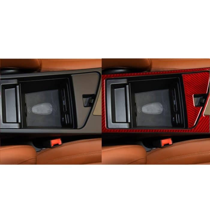 2 Teile/satz Carbon Faser Auto Armlehne Box Rahmen Dekorative Aufkleber für Alfa Romeo Giulia 2017-2019, Rechts Antrieb, Armrest Box Frame,Right Drive – Bild 6