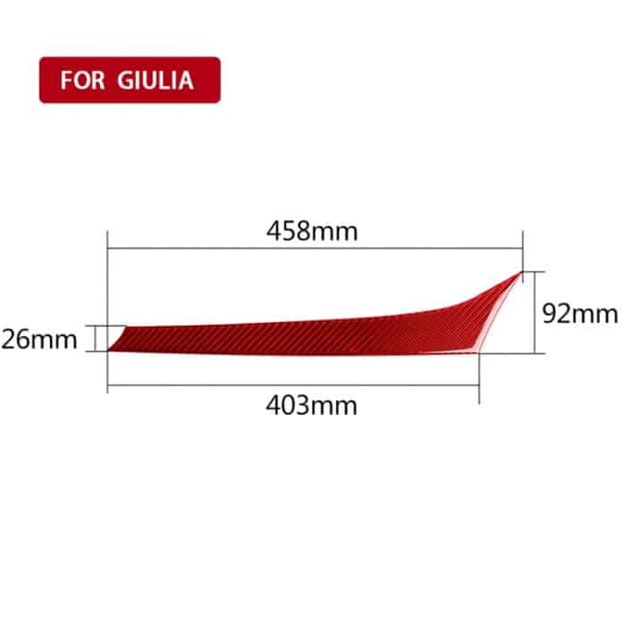 Kohlefaser-Auto-Armaturenbrett-Streifen, dekorativer Aufkleber für Alfa Romeo Giulia 2017–2019, Rechtsantrieb, Dashboard Strip,Right Drive – Bild 2