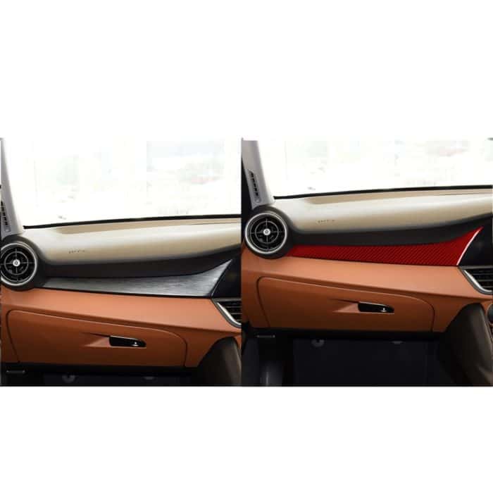 Kohlefaser-Auto-Armaturenbrett-Streifen, dekorativer Aufkleber für Alfa Romeo Giulia 2017–2019, Rechtsantrieb, Dashboard Strip,Right Drive – Bild 6